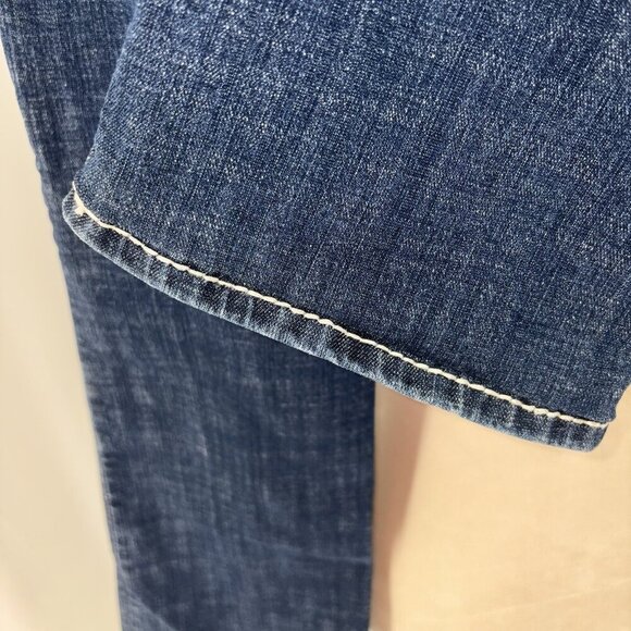 Rock & Roll Cowgirl Riding Bootcut Jeans Womens 26 x 29.5" Mid Dark Wash - Picture 10 of 11